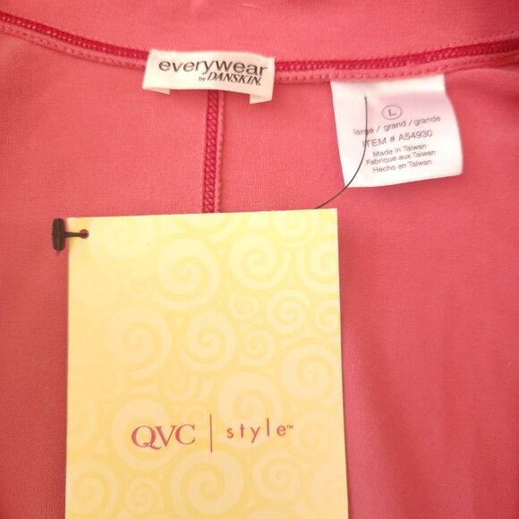 NWT Everywear by Danskin Pink Coral Stretch Zip Jacket Size L - Picture 6 of 10